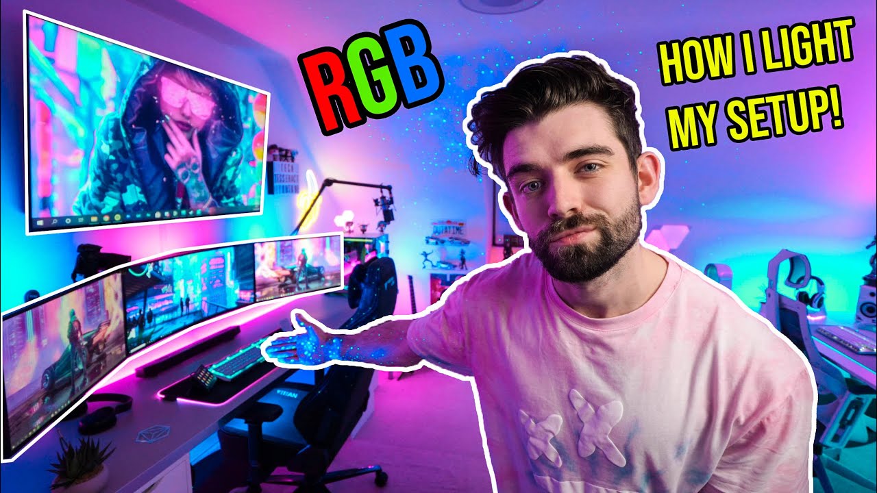 TRANSFORM your GAMING SETUP with RGB Lighting! 🌈 How I light my Gaming Room!  