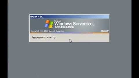 Windows server 2003R2 install