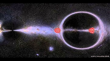 Visual distortion effect of a passing warp bubble