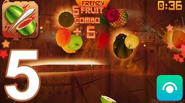 Fruit Ninja - Gameplay Walkthrough Part 5 - Tournament, Gold Ember Blade  (iOS, Android)