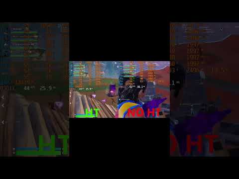 HYPER THREADING ON VS OFF IN GAMES #hyperthreading #intel #шортс #shorts #intelcpu