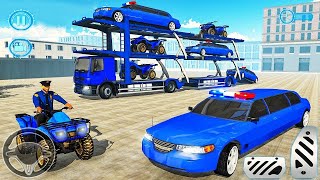 US Police limousine Car Quad Bike Transporter - Android Gameplay #2 screenshot 5