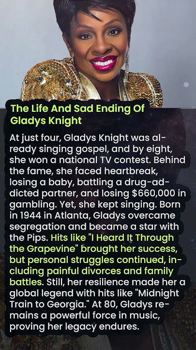 The Life And Sad Ending Of Gladys Knight #shorts