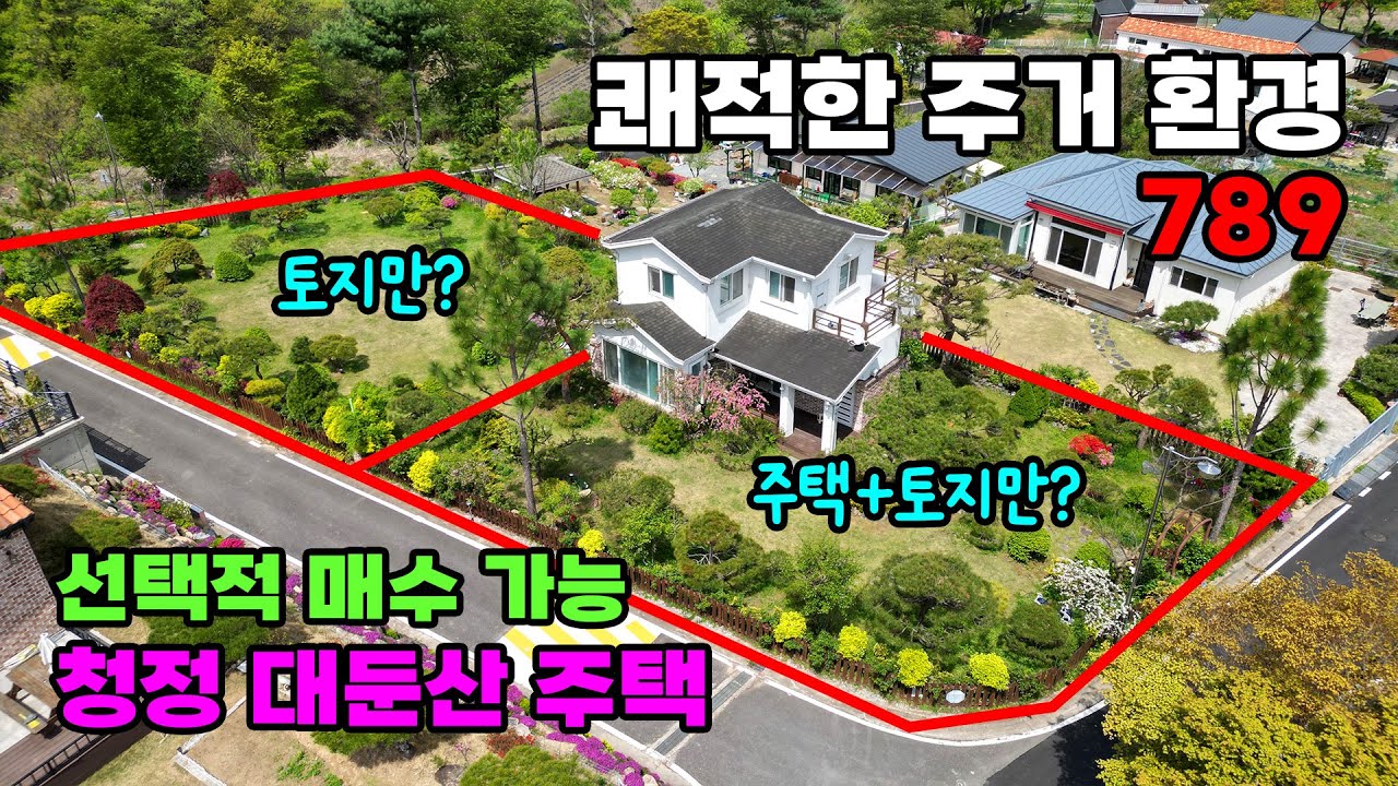 대둔산 자락 감성 하얀 2층집! 조경수 포함 정원까지 완비된 철콘 전원주택 매매 - 충남 논산시 위치 문소장