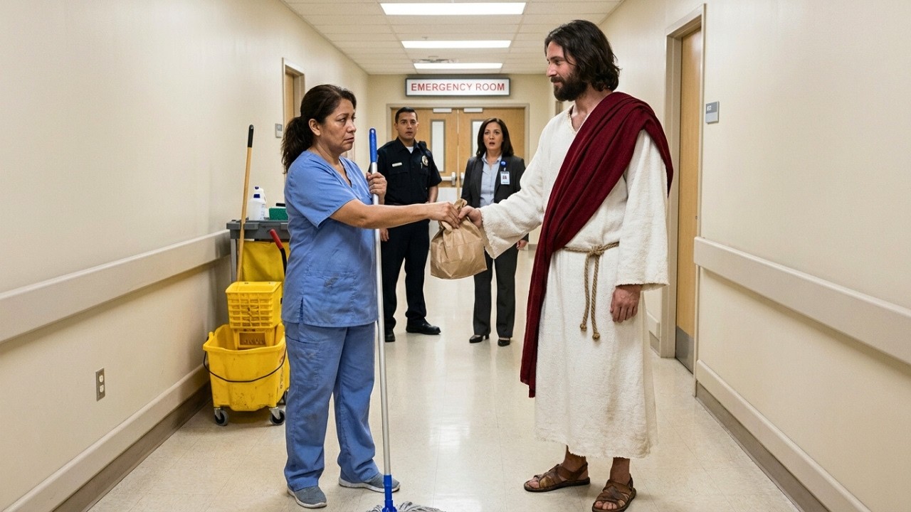 LA EMPLEADA DE LIMPIEZA QUE PERDIÓ SU TRABAJO POR AYUDAR AL DESCONOCIDO DEL HOSPITAL… Y ERA JESÚS