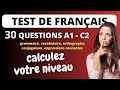 French test  30 questions  whats your level  a1 to c2