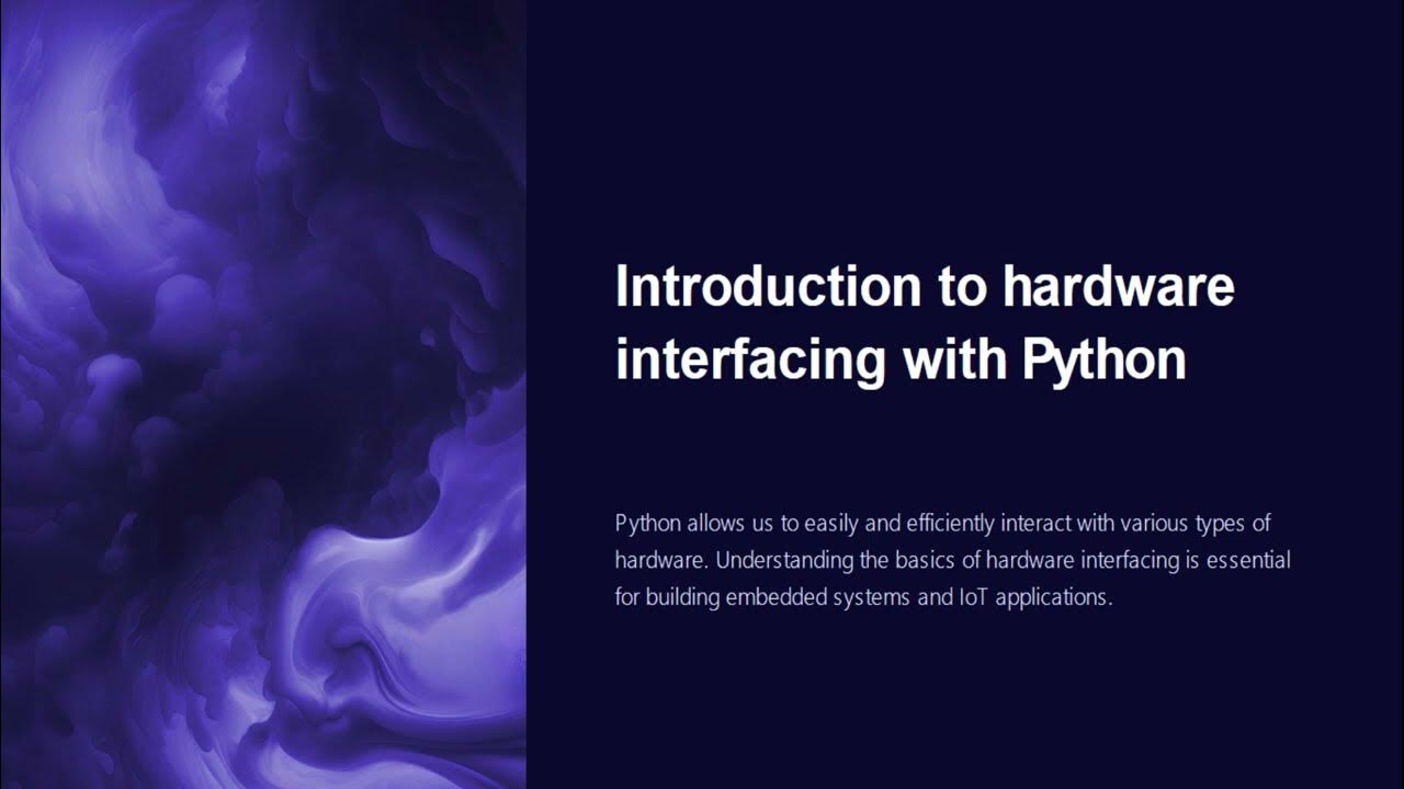 Hardware interfacing using Python - YouTube