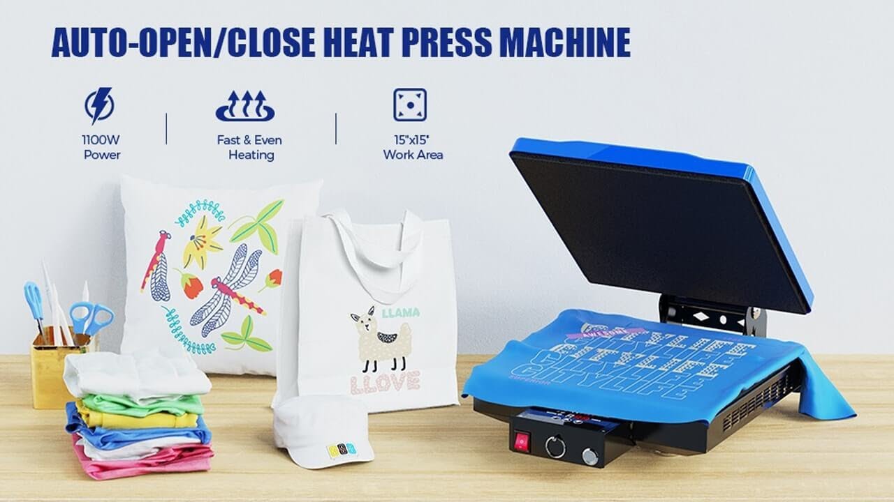 AONESY Heat Press 30 x 25 cm Hot Press Machine for T-Shirts