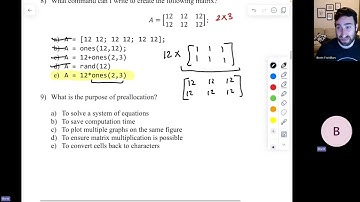 MATLAB - Exam 2 Practice Test (Multiple Choice)