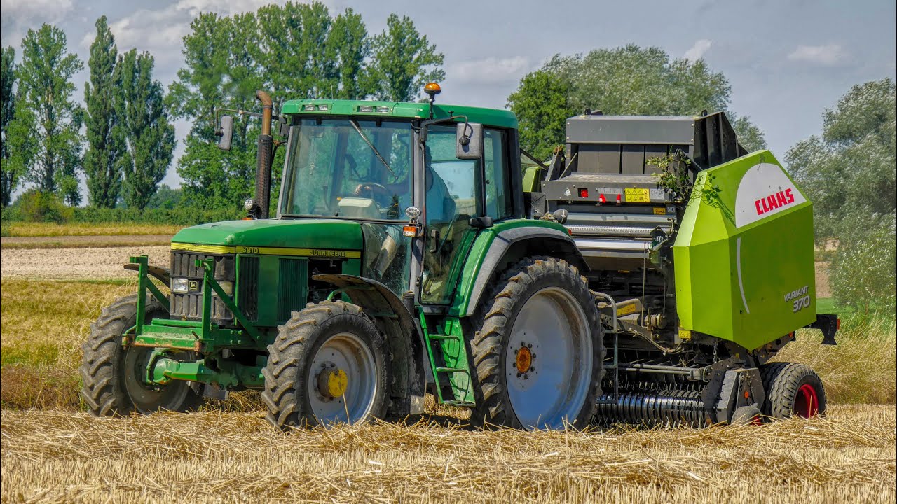 Prasowanie Słomy 2019 John Deere 6810 Claas Variant 370 |1080p60| Świętokrzyskie Bailing