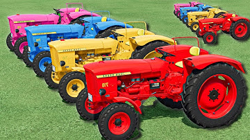TRANSPORTING Mini Tractors Of Colors GRASS WORK - Farming Simulator 22