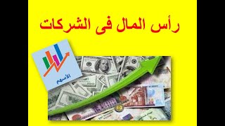 انواع راس المال فى الشركات واسئلة هامة فى الانترفيو