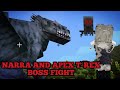 Minecraft: Narra and Apex T-Rex Boss Fight ( Bedrock Addon ) 