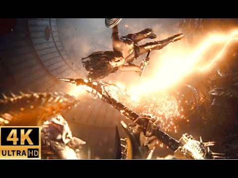 Лига сражается со Степным Волком. League fights Steppenwolf (Лига справедливости Зака Снайдера 2021)