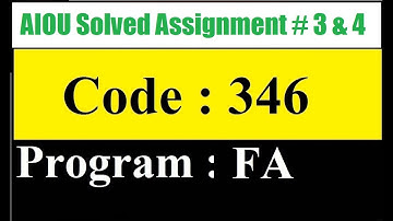 AIOU Code 346 Solved Assignment No 3 & 4 Spring 2025 | اصول تجارت