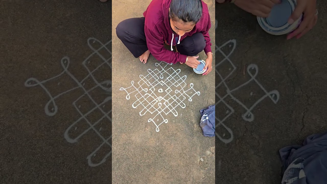 11*1 rangoli 🌸 #rangoli #gadchirolikar #rangolidesigns