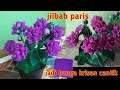 cara membuat bunga krisan dari hijab bekas | how to make chrysanthemum flowers from a used hijab