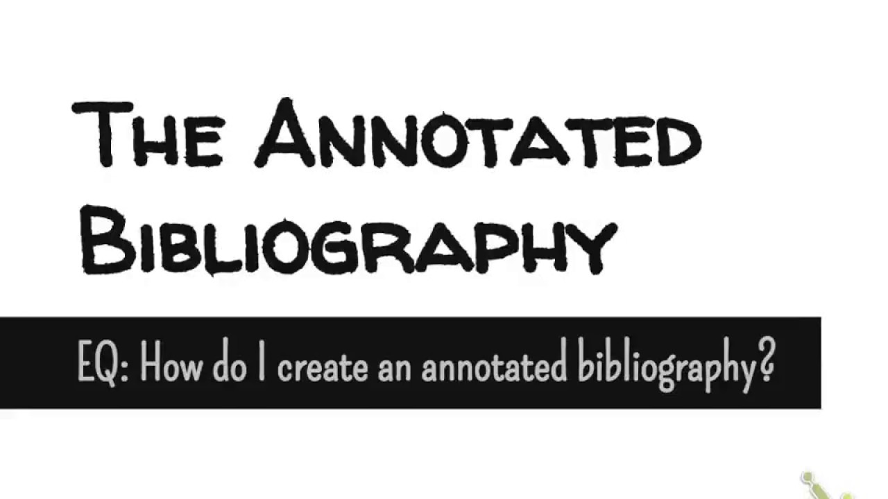 how to do an annotated bibliography on noodletools