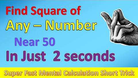Find square of any number near 50 in just 2 seconds | Mathematics Short - Trick | In Hindi | Edu का