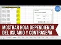 Mostrar hoja dependiendo del usuario y contraseña ingresados en un Formulario de Excel VBA