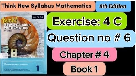 Exercise 4 C,Question # 6 | D1 8th edition |think new syllabus math| find Square root|o level |maths