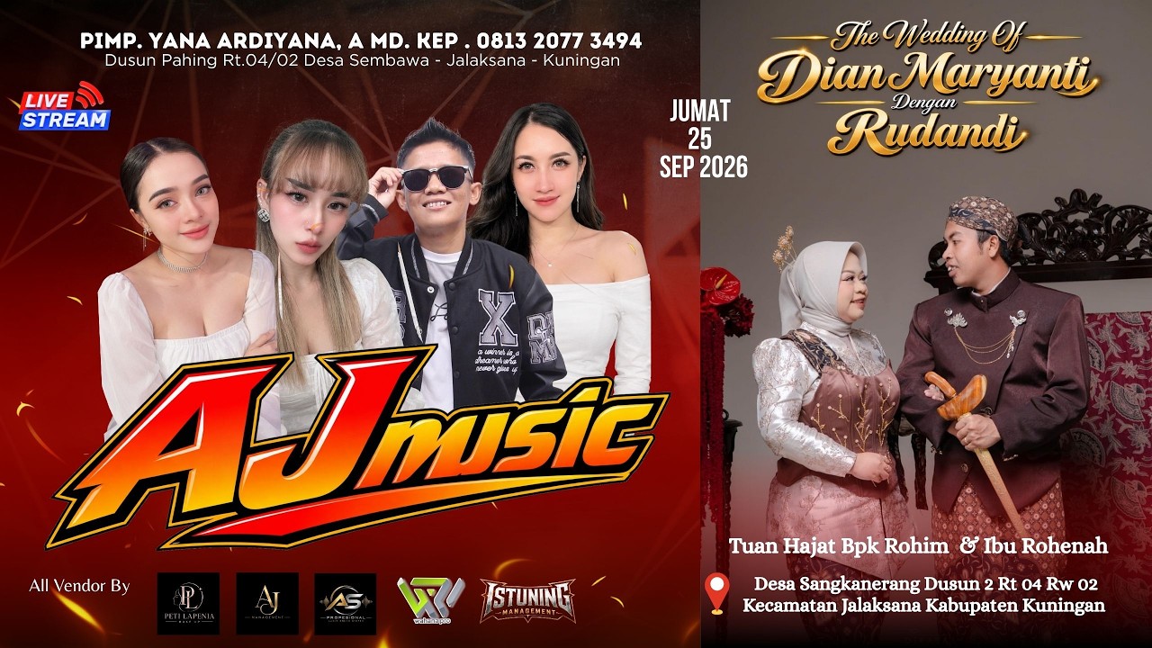 🔴Live 'AJ MUSC' Pernikahan DIAN MARYANTI Dengan RUDANDI | Sangkanerang Jumat,15 September 2026 Siang