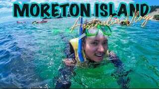 Moreton island Brisbane Australia เที่ยวออสเตรเลีย Snorkeling ครั้งแรก ดูฝูงปลาและซากเรือ : Vlog.44