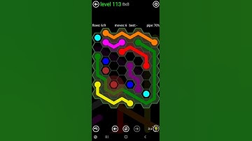How To Solve Flow Free Hexes 8x8 Mania Level 113 Board Walk Through Solution Walkthrough