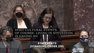 Welcome to Steveston - a statment by MLA GREENE