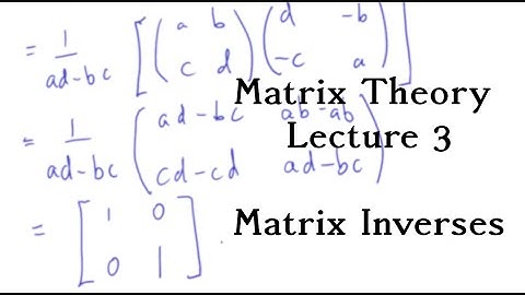 Matrix Inverses (Matrix Theory 3)