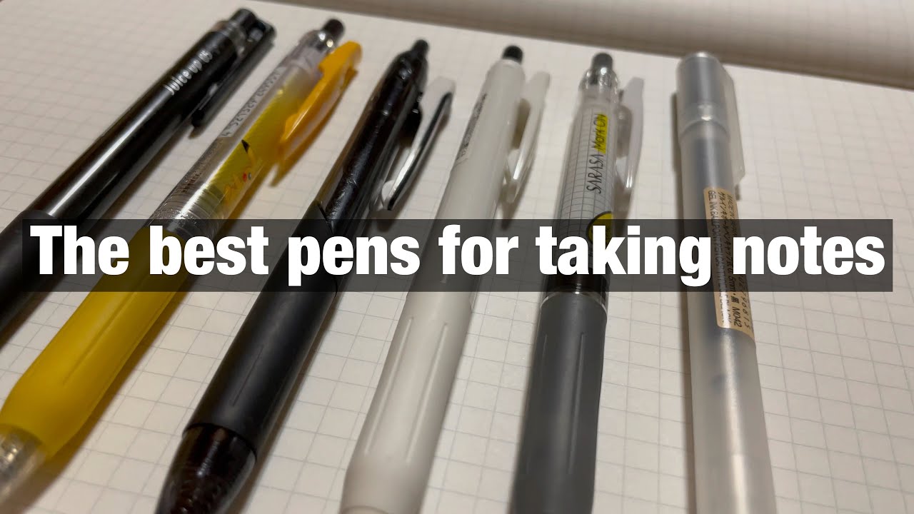 The best pens for notes taking / japanese stationery / blackpens YouTube