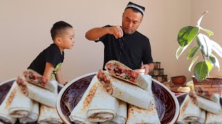 : Uy shatoyitida Lavash tayyorlash | Shawarma: Cooking Popular Street Food At Home!  | YasharBek