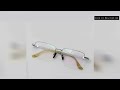 Pure Titanium Semi Rimless Men's Eyewear Business Style Ultraligh Eyeglasses Rectangle Half Frameles