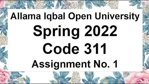 AIOU Code 311 Solved Assignment No.1 Spring 2022 || Subject: Book Keeping & A/C || Level: FA/ I Com
