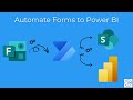 Power Automate Forms to SharePoint and Power BI Dashboard | Step-by-Step Tutorial
