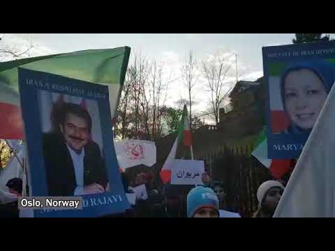 MEK supporters in Europe rally in support of uprisings in Iran