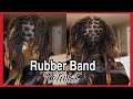 How To Retwist Your Locs Using Rubber Bands | No Clips Needed | #KUWC