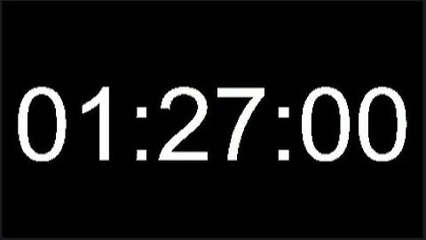1 Hour 27 Minute Timer - 87 Minute Countdown - 5220 Seconds Alarm