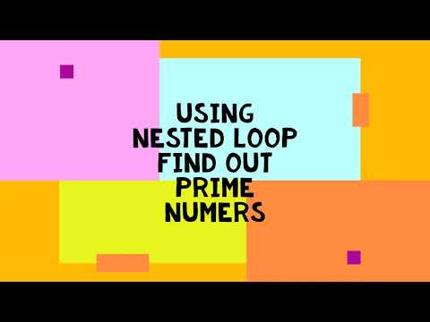 using nested loop finds out prime numbers
