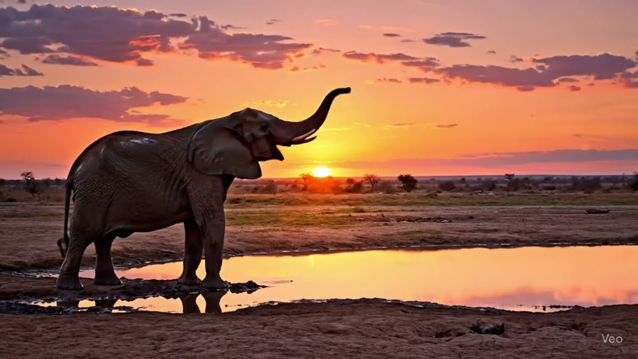 Elephant Plays with Fire: Sunset Mud Ring Magic 🌅🐘