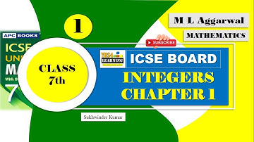 ML Aggarwal Class 7 Maths Chapter 1 Integers |#ICSE #maths #cbseclass7math #icseboard #YRS4learning