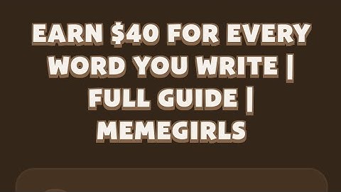 Earn $40 for Every Word You Write | FULL GUIDE | MemeGirls | Memefi Youtube Video Code