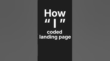 how "I" coded a landing page in 2025