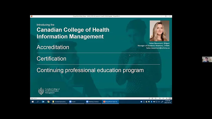 Information Session: Graduate Certificate in Health Terminology Standards.