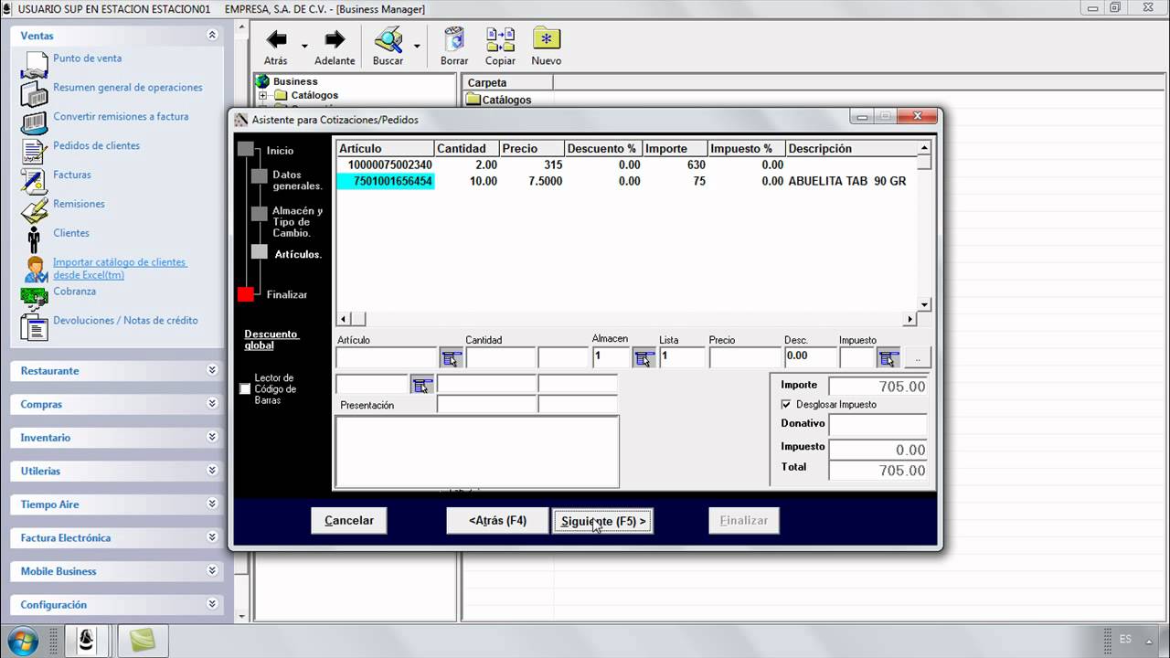 Hacer y surtir pedidos