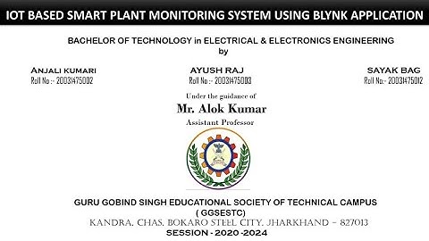 IOT based Smart Plant Monitoring system using Blynk application