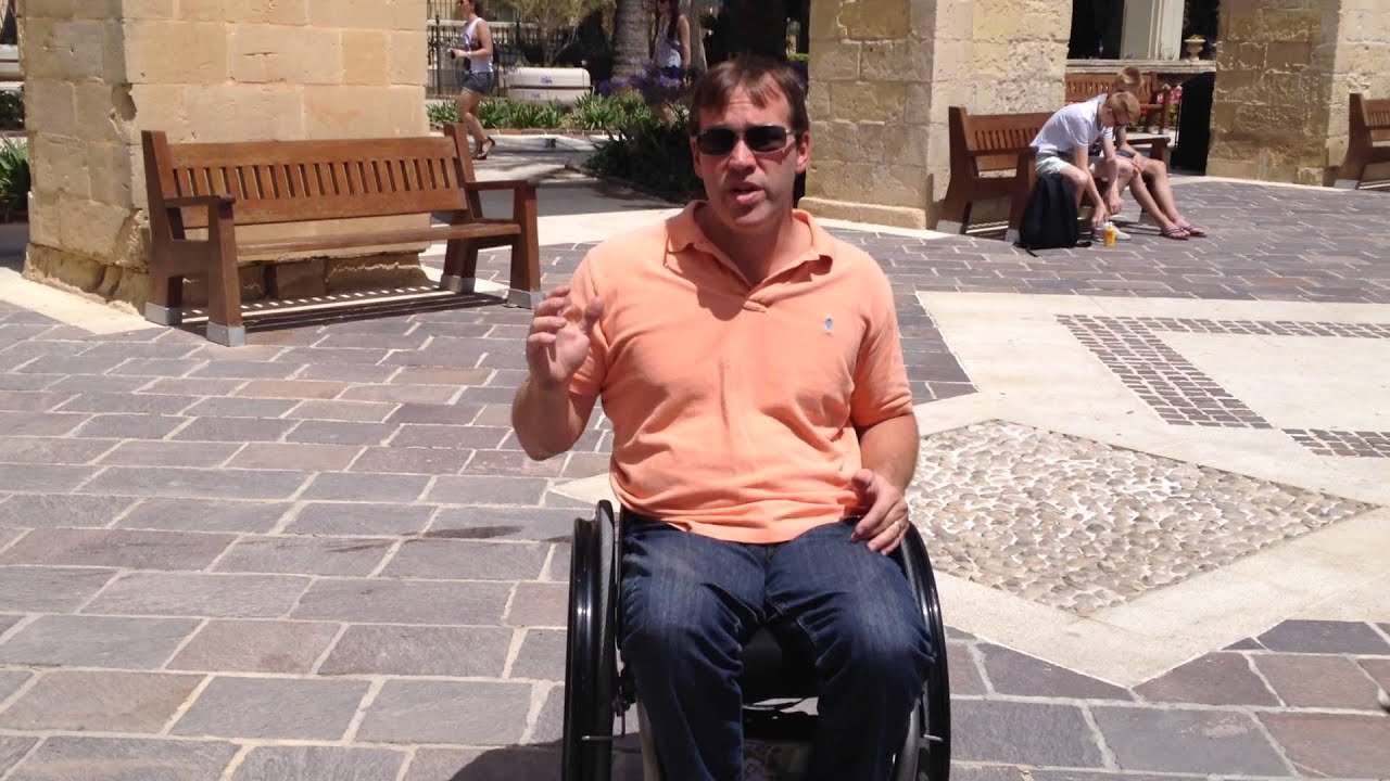 Valletta Malta Wheelchair Access Review by John Sage YouTube