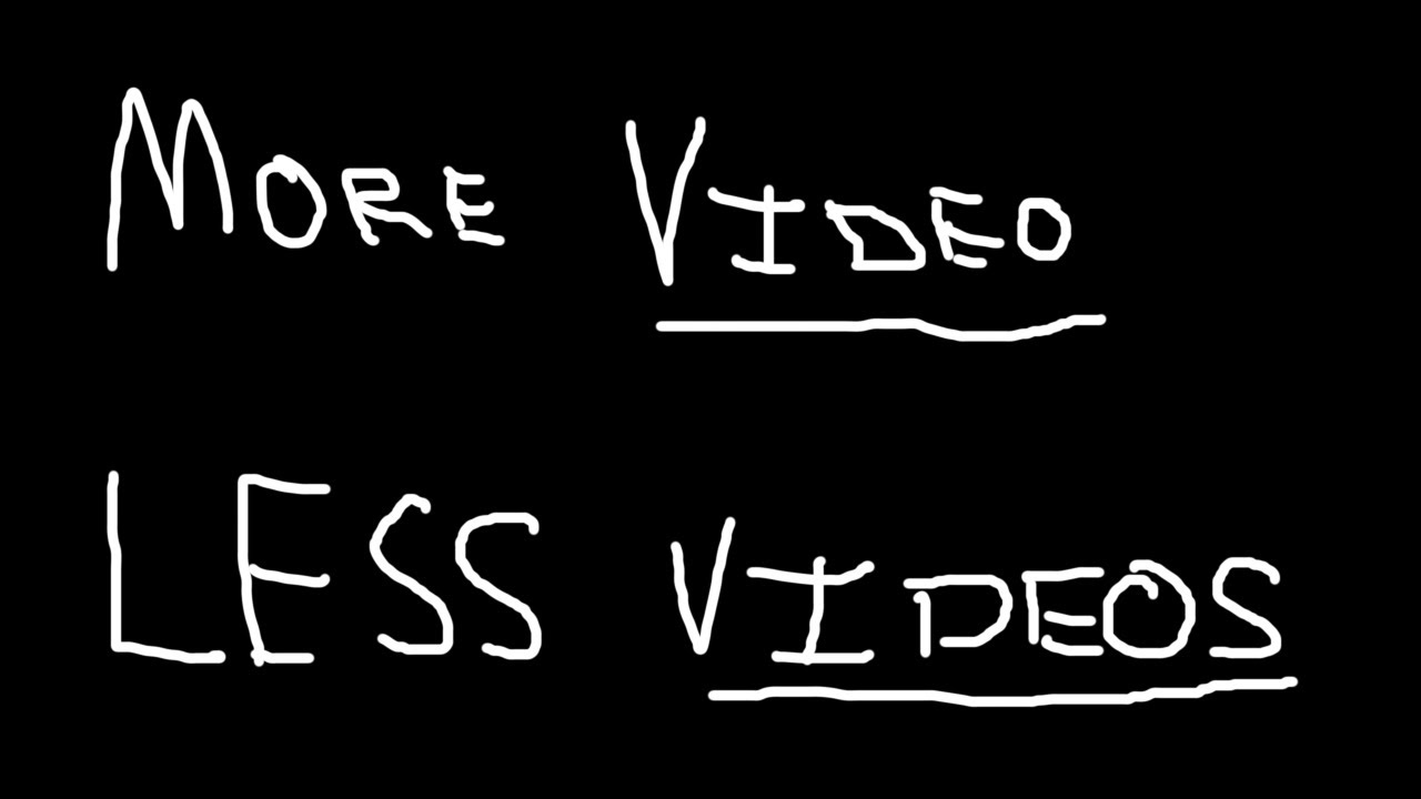 Less Videos But More Video (just audio) - YouTube