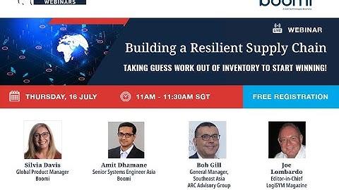 LogiSYM Webinar: Building a Resilient Supply Chain