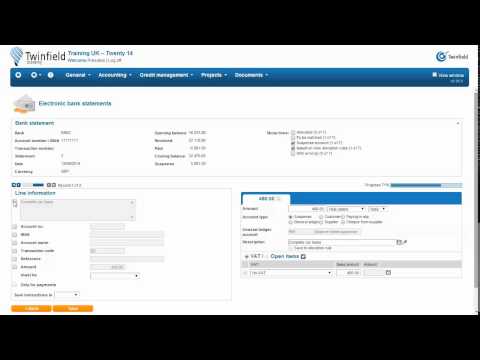 Twinfield - How To Process E-Bank Statements